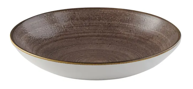Showbar Stonecast Raw Brown piatto fondo 18,2 cm 6 pezzi porcellana