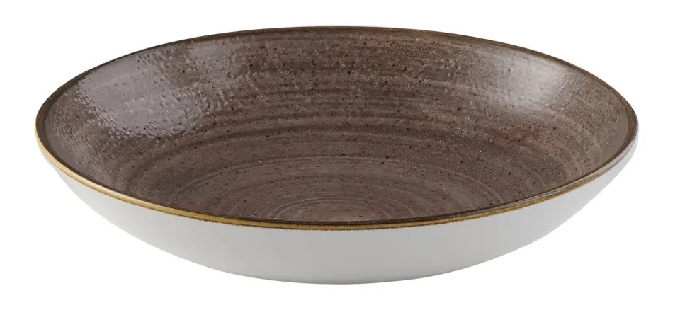 Showbar Stonecast Raw Brown piatto fondo 18,2 cm 6 pezzi porcellana