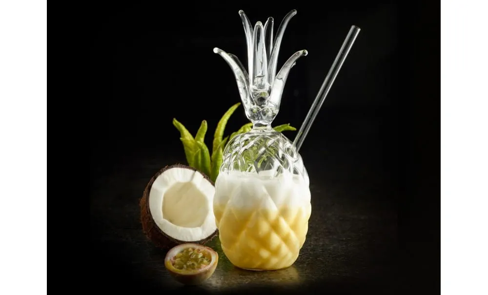 Showbar Ananas bicchiere tiki vetro 300ml h 23cm