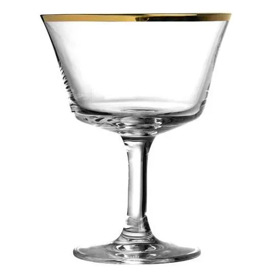 Urban Bar Gold Rim Coppe Cocktail Fizz 20 cl 6 Pezzi