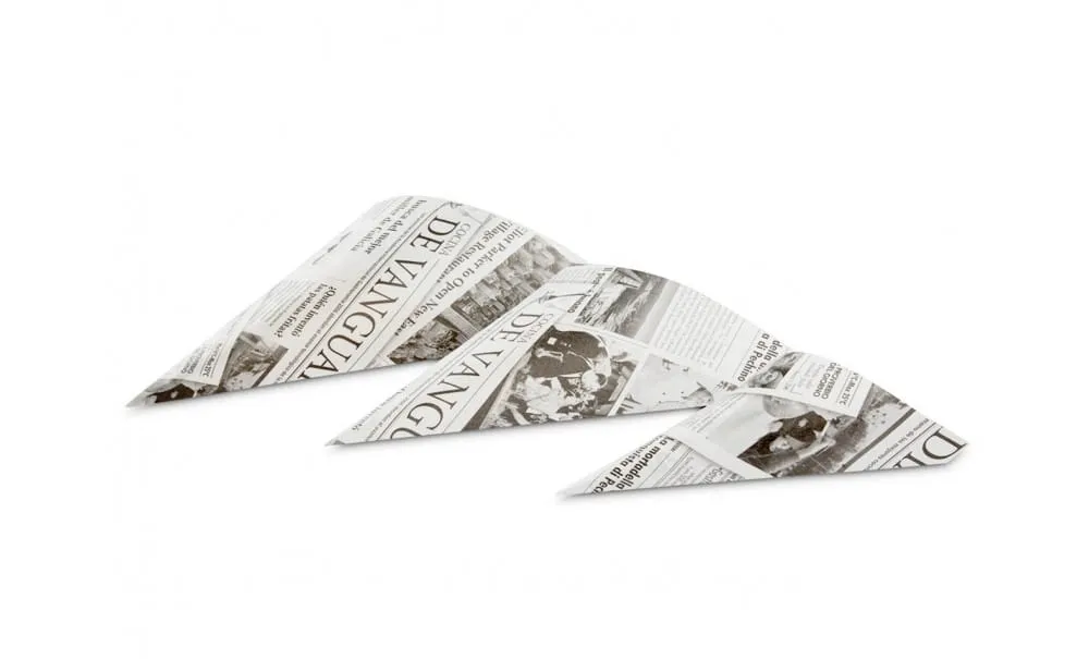 Showbar Cono Stampa Giornale porta fritti 200 pezzi carta