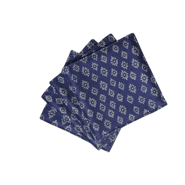 Cocktail Ceremony Coaster sottobicchiere stoffa blu vintage 9x9 cm