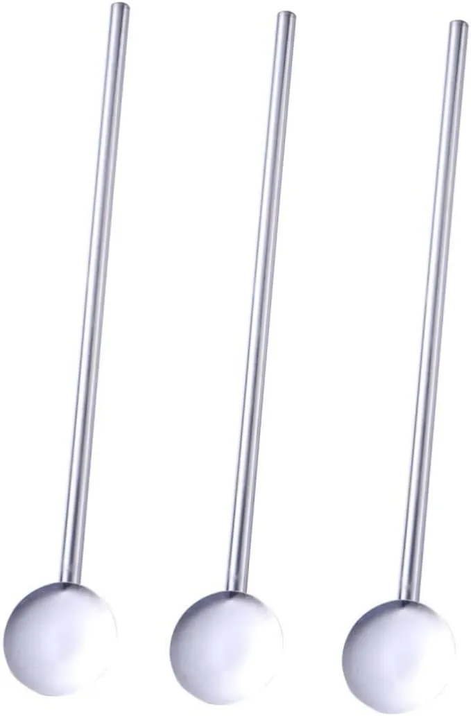 Cocktail Ceremony Cucchiaino Cannuccia Tondo Metallo 10 Pz