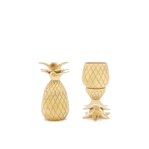 Showbar Pineapple Shot Glass bicchierini shot 2 pezzi dorati
