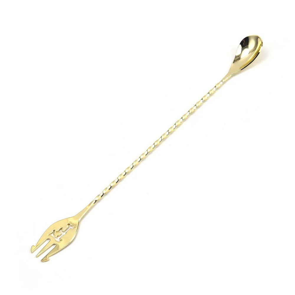 Cocktail Ceremony Fork bar spoon forchetta 30 cm nero