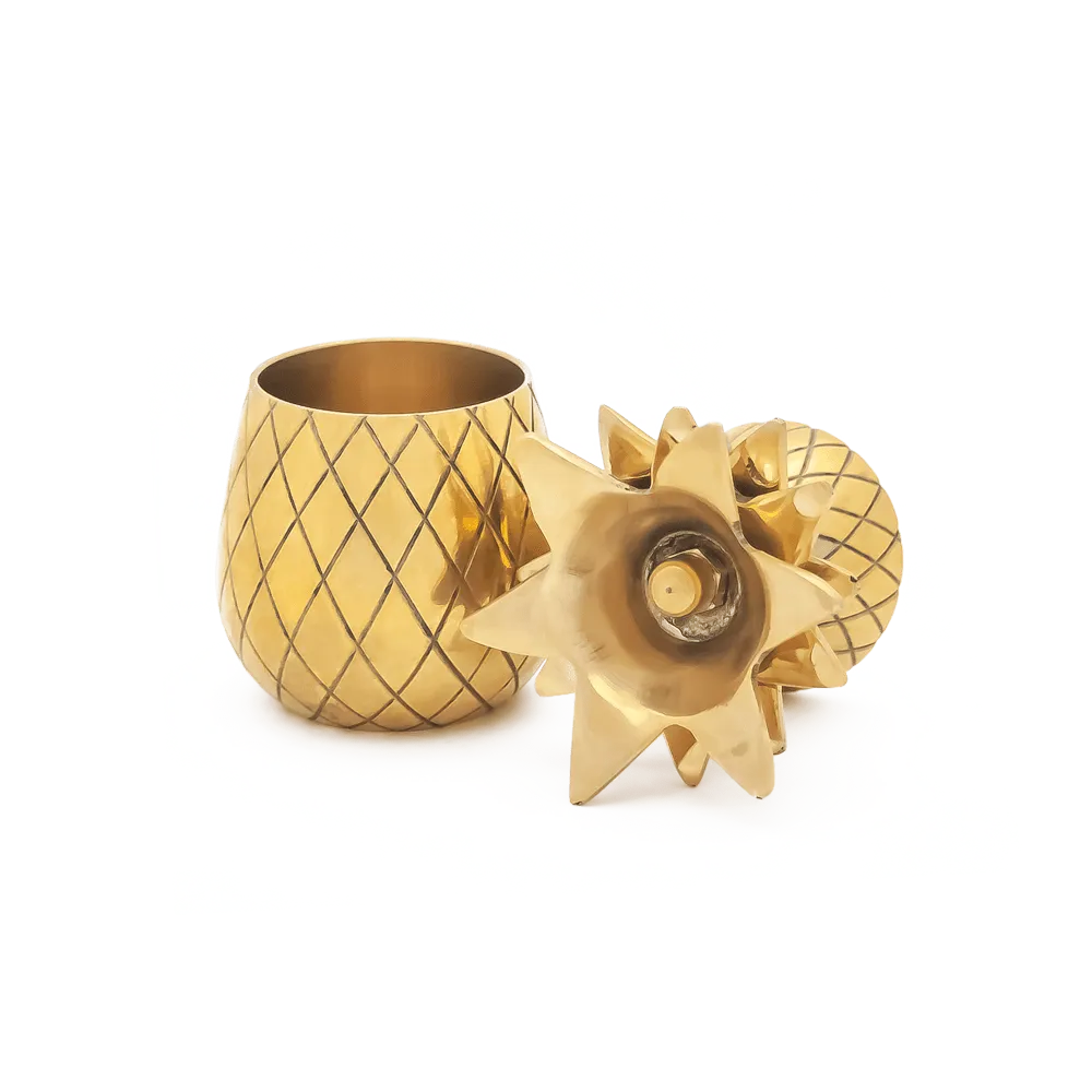 Showbar Pineapple Shot Glass bicchierini shot 2 pezzi dorati