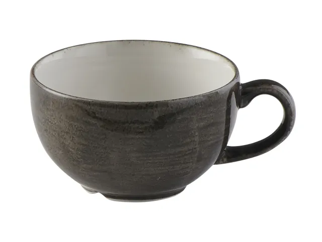 Showbar Stonecast Patina Monochrome Iron Black tazza cappuccino 6 pz nera