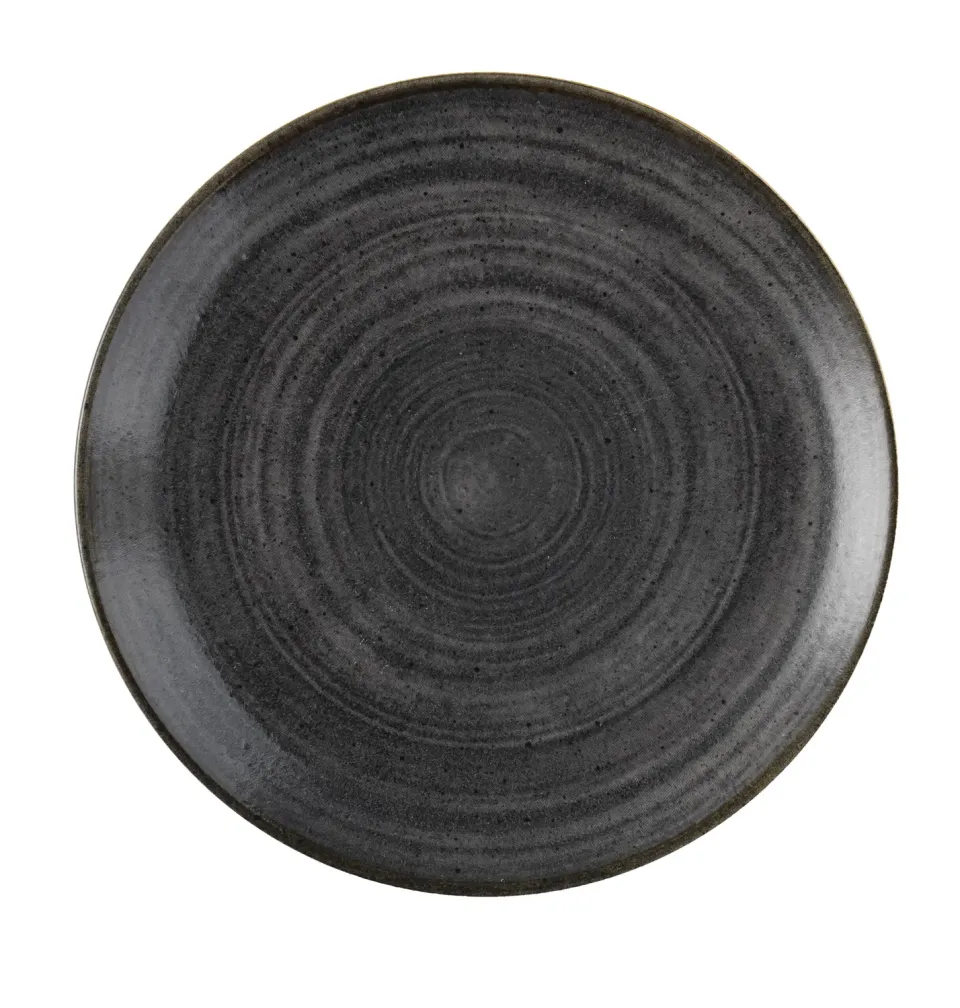 Churchill Stonecast Raw Black piatto 26 cm 6 pezzi nero