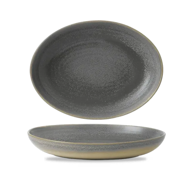 Showbar Evo Granite Ciotola Ovale 26,7cm 6 Pezzi Porcellana
