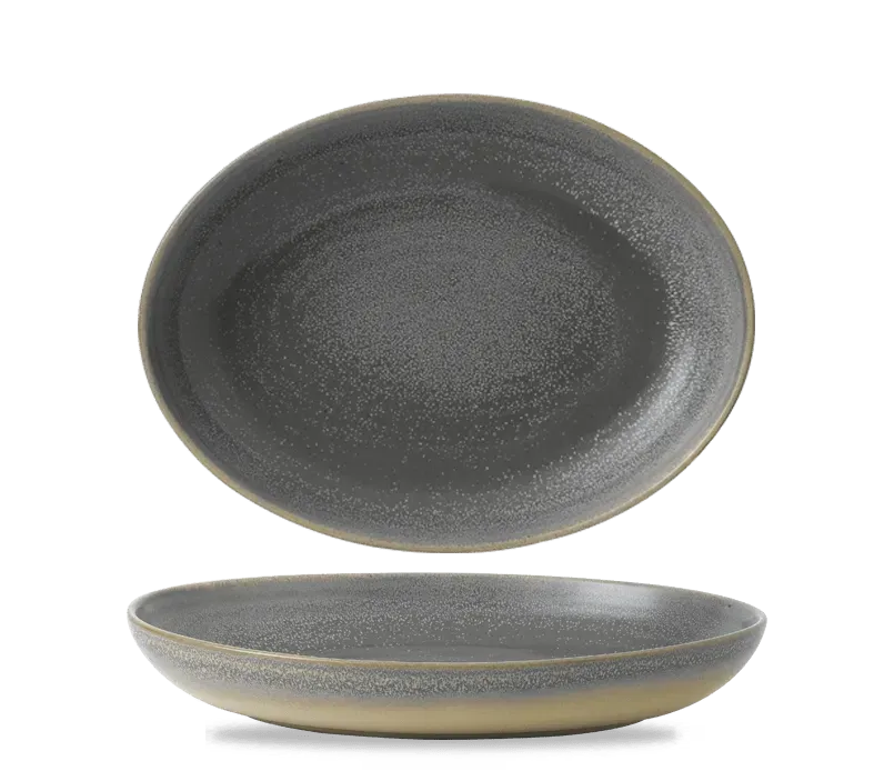 Showbar Evo Granite Ciotola Ovale 26,7cm 6 Pezzi Porcellana