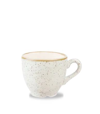Showbar Stonecast Bianco Puntinato Tazzina 9cl 6 Pezzi