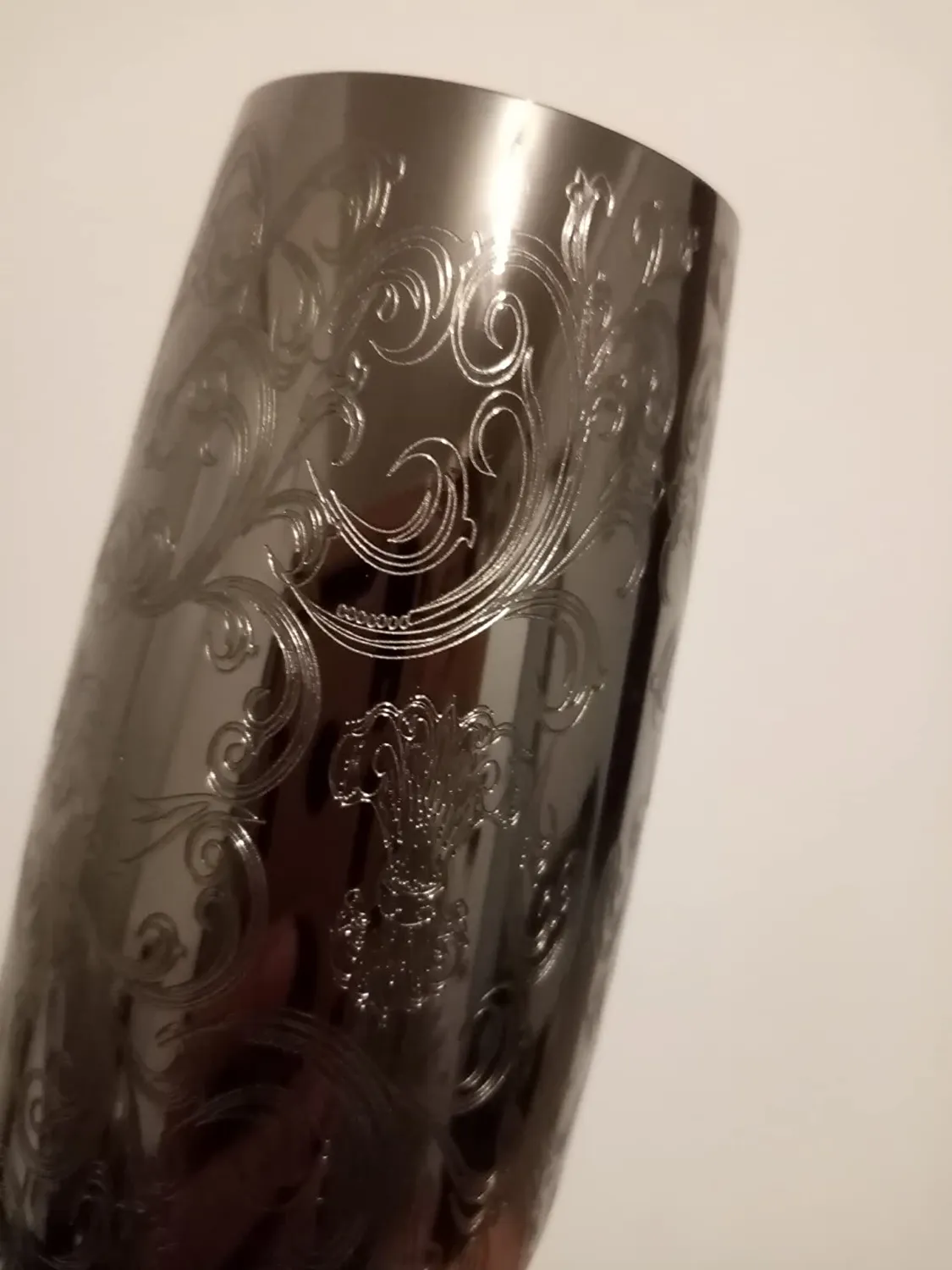 Sky Fish Flute Champagne Acciaio Inox Neri 2x280 ml Infrangibili