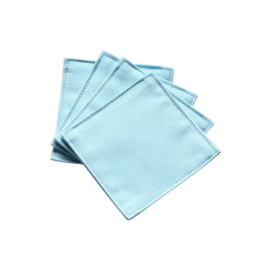 Cocktail Ceremony sottobicchiere stoffa azzurro 9x9 cm