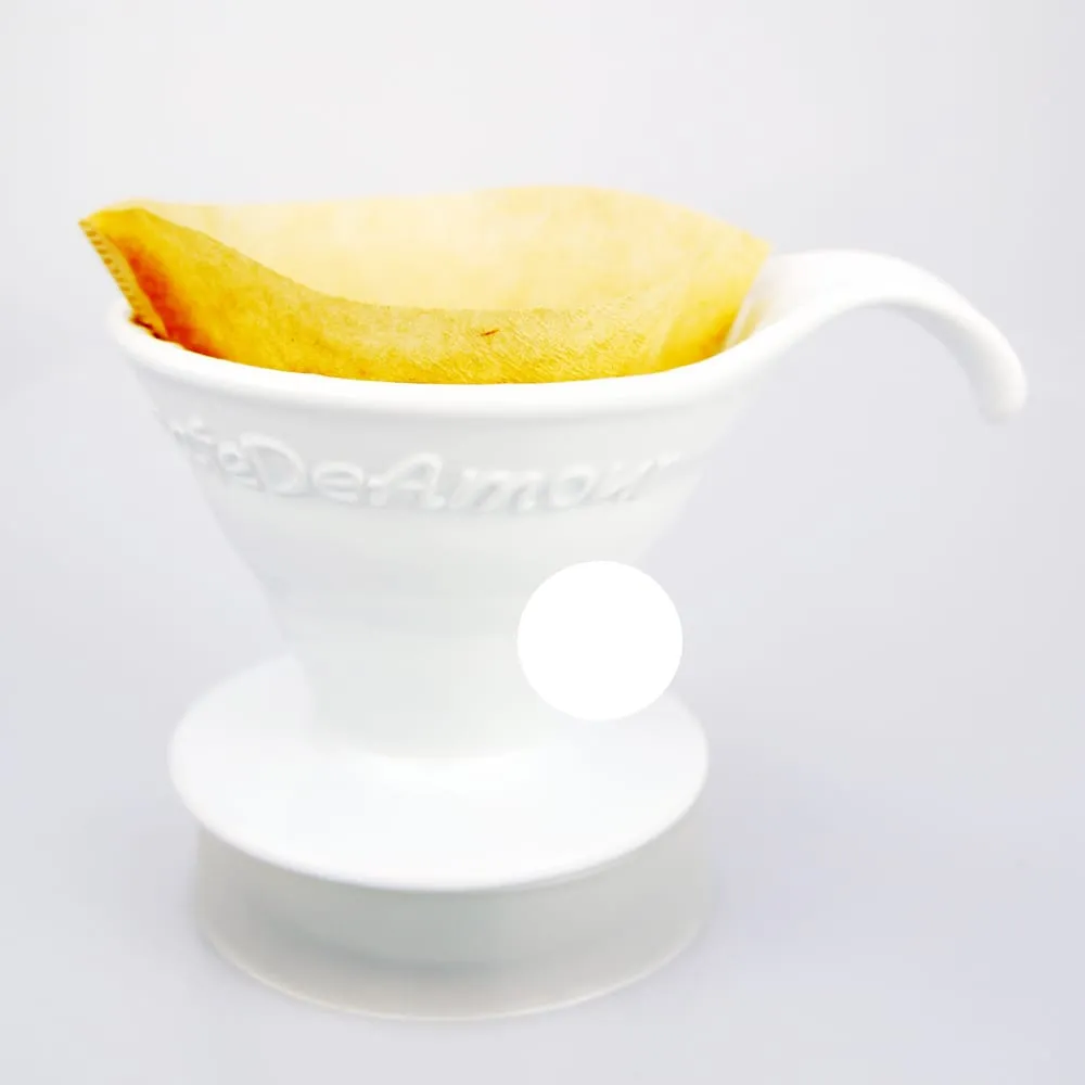 TI AMO Coffee Tools dripper ceramica bianco 2-4 tazze filtro