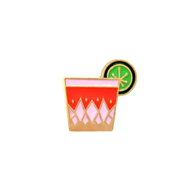 Cocktail Ceremony pin Rocks glass spilla smaltata