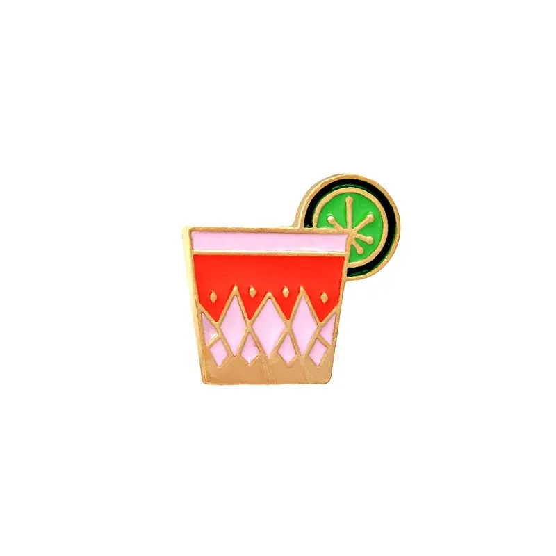 Cocktail Ceremony pin Rocks glass spilla smaltata