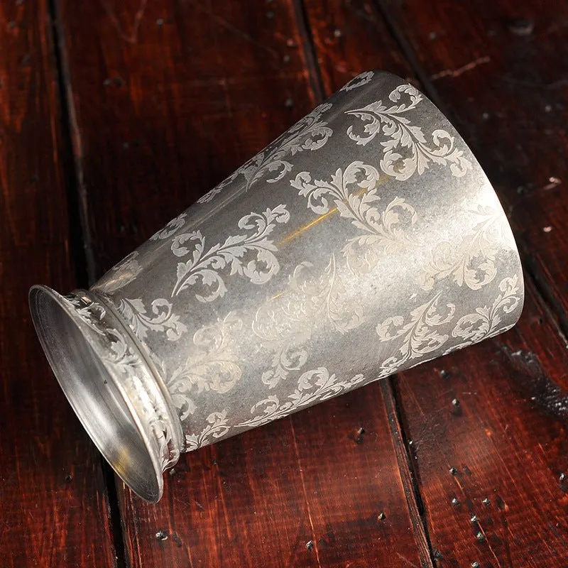 Cocktail Ceremony Metal Cup Engraving tazza acciaio Elf