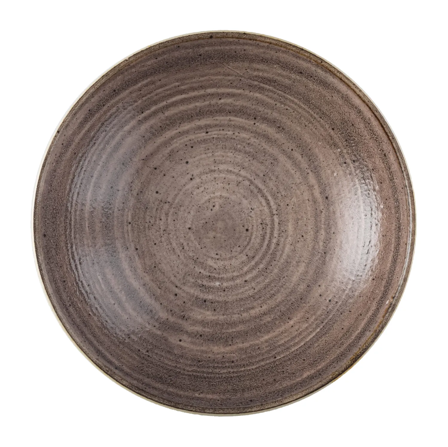 Showbar Stonecast Raw Brown piatto fondo 18,2 cm 6 pezzi porcellana