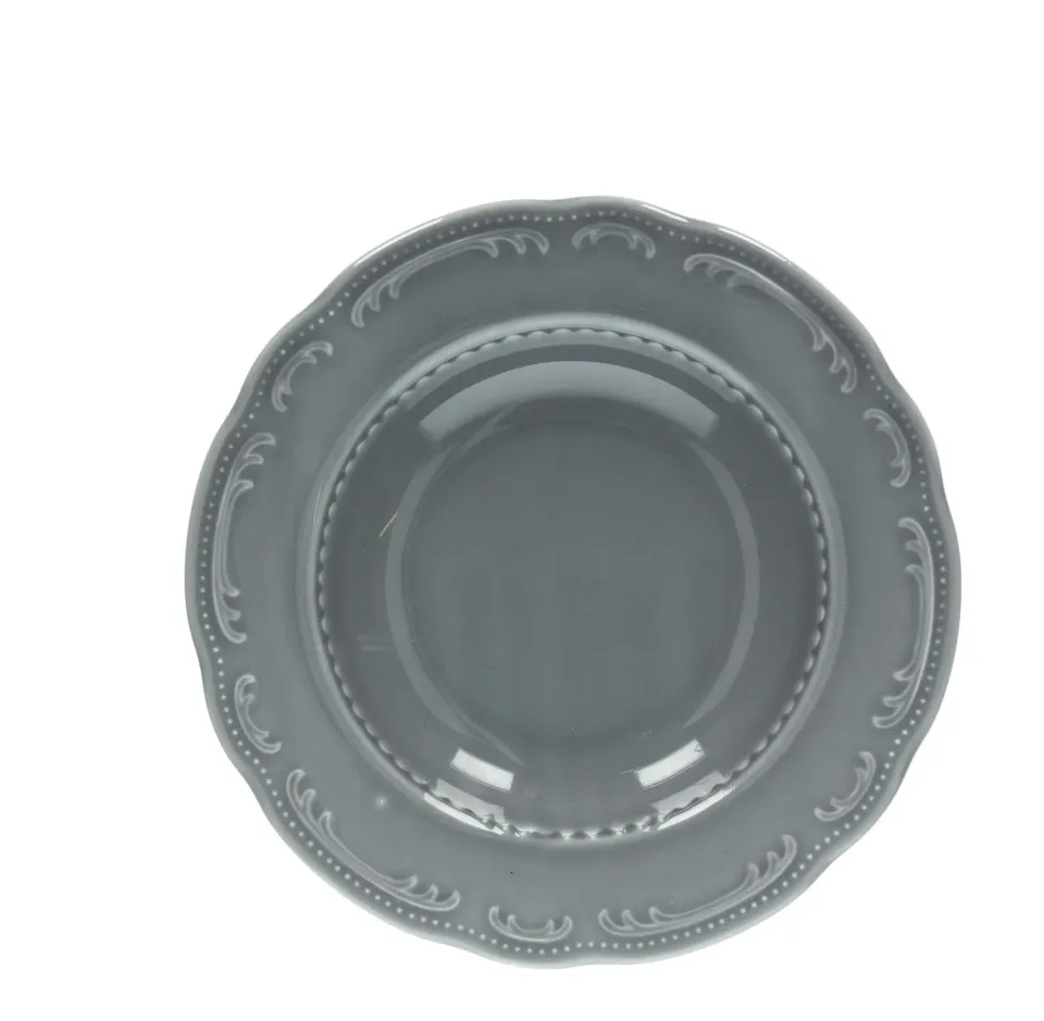 Tognana Charme Vecchio Vienna piatto fondo Grigio Londra 23 cm 6 pz