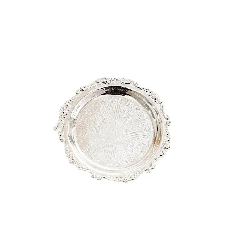 Cocktail Ceremony Sottobicchieri Metallo Vintage Argento 6 Pezzi Foglia