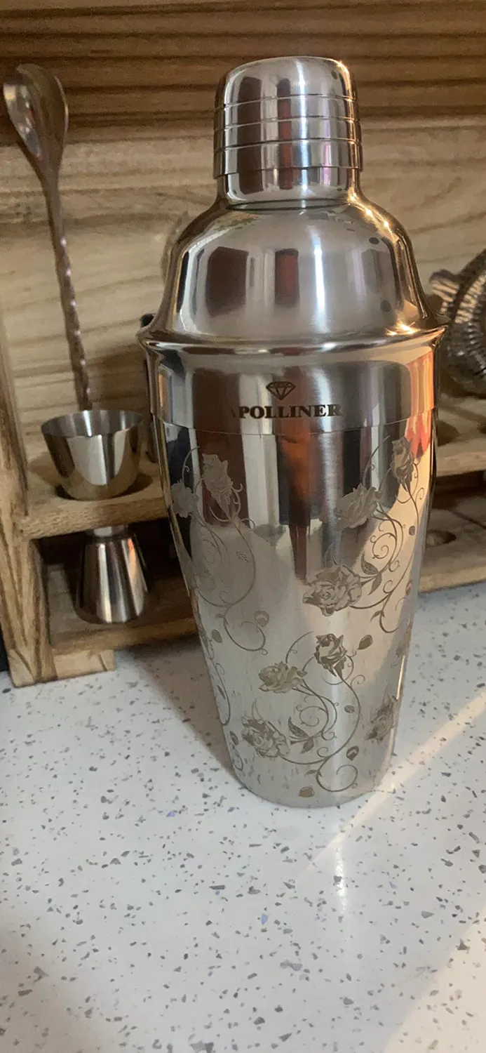 Apolliner Kit Barman 16 Pezzi Legno Shaker 550 ml