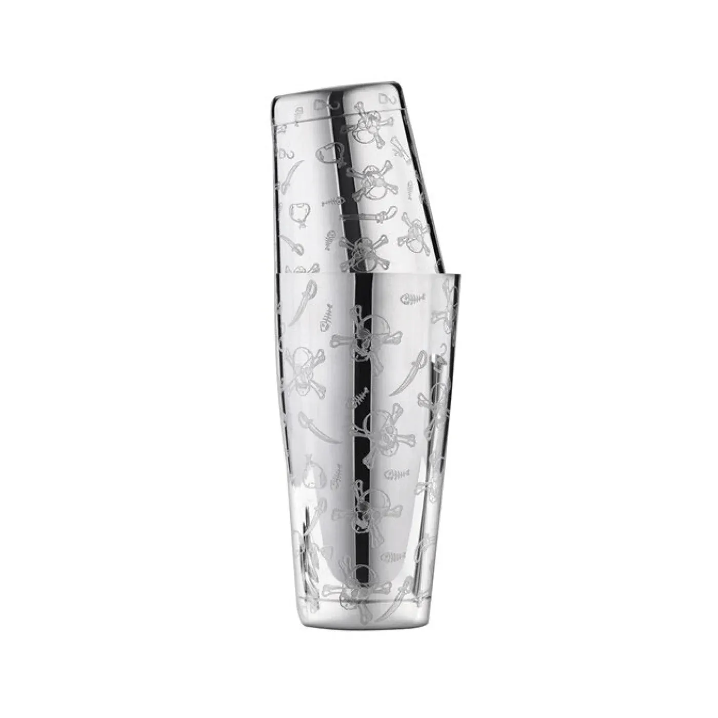 Cocktail Ceremony Skull shaker Boston Double Bottom acciaio