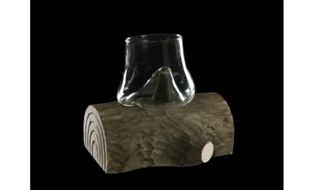 Showbar Tronco legno porta bicchieri 20x13x17 cm rustico