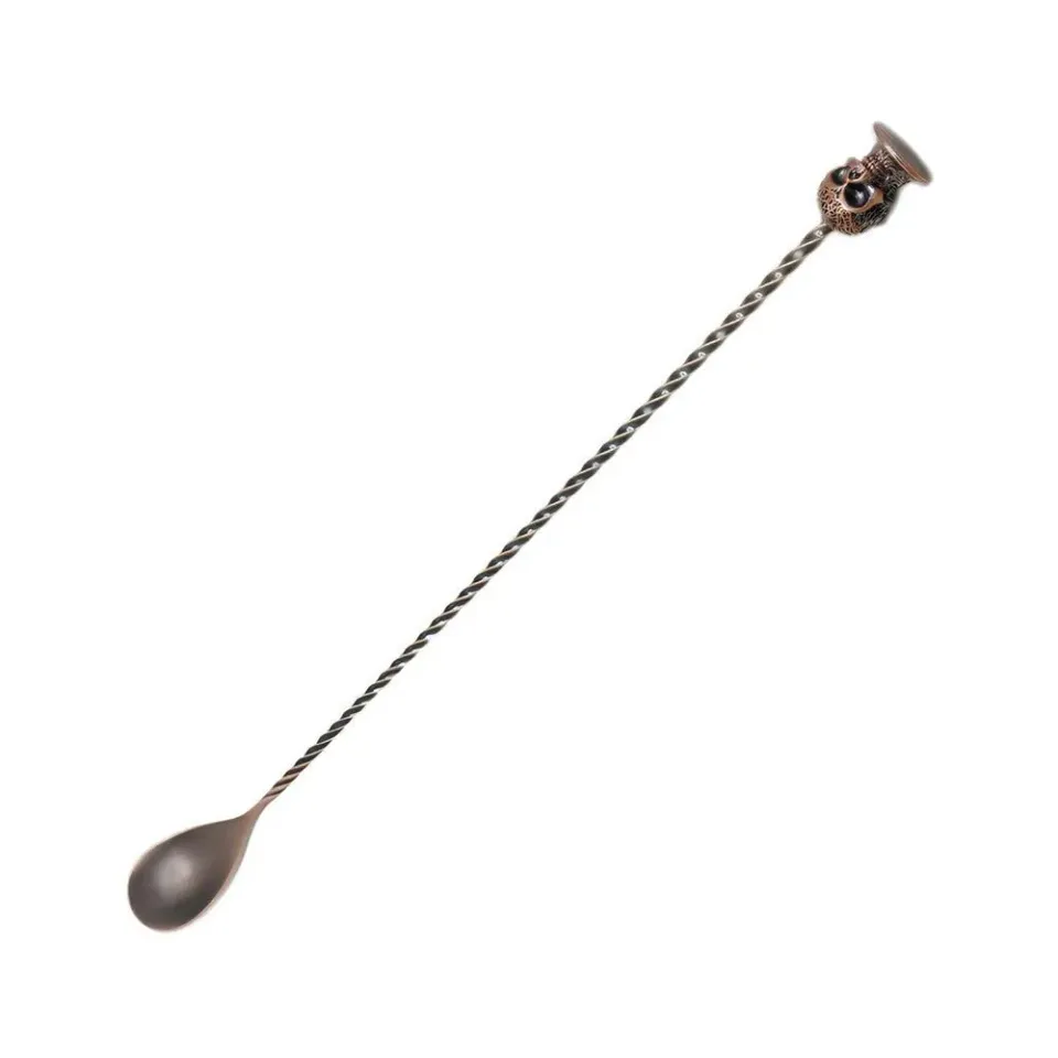 Cocktail Ceremony Skull bar spoon 32cm bronzo con pestello