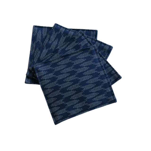 Cocktail Ceremony Fabric Coaster sottobicchiere stoffa righe blu 9x9 cm