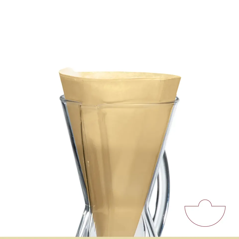 Chemex FP-2N Filtri Carta Mezza Luna 100 pezzi