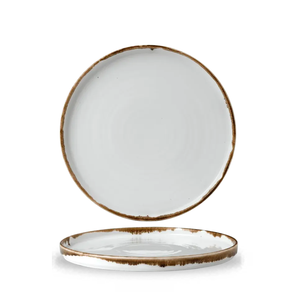 Showbar Harvest Natural Walled Plate piatto 26 cm 6 pezzi porcellana