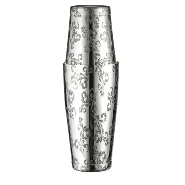 Cocktail Ceremony Leaves shaker boston silver foglie 850 ml