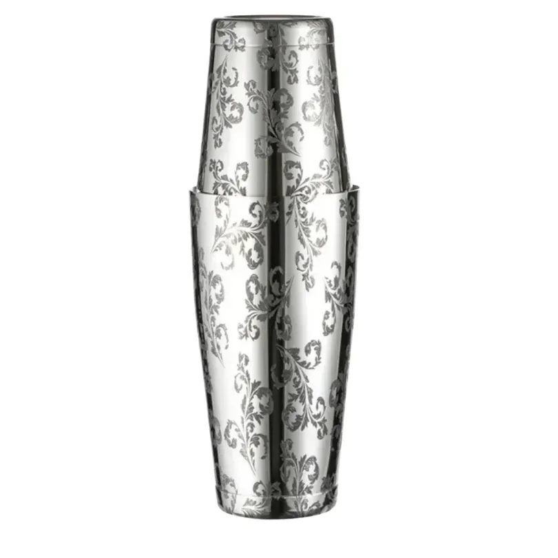 Cocktail Ceremony Leaves shaker boston silver foglie 850 ml