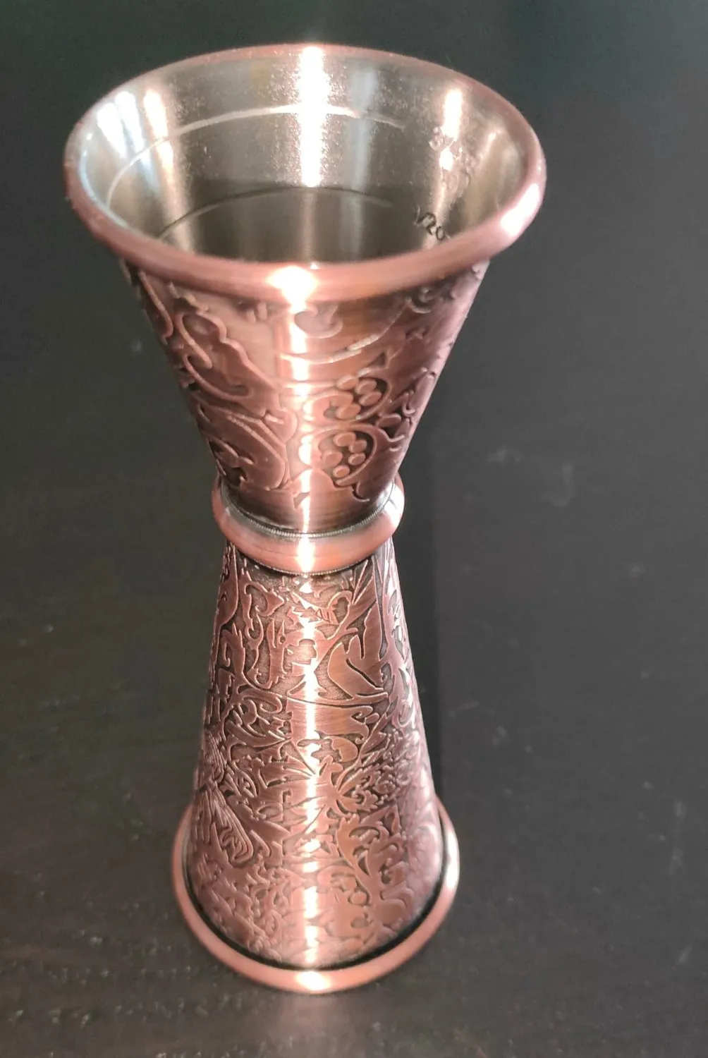 Sky Fish Jigger Cocktail Giapponese 1/2 oz Rame Antico 3D Inox