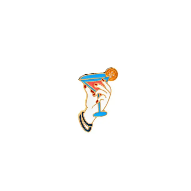 Cocktail Ceremony Pin Coupe spilla smaltata coppa classica