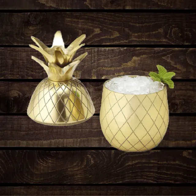 Pineapple Drinks Bicchiere Ananas Long Drink Tiki Oro