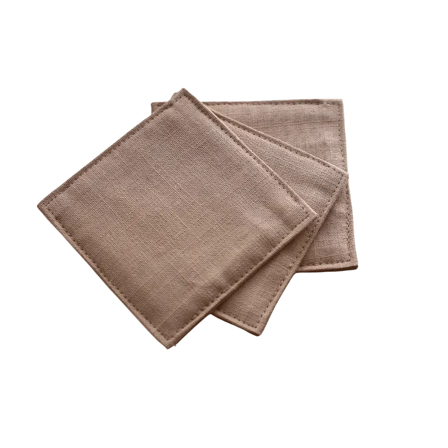 Cocktail Ceremony Fabric Coaster Khaki Bamboo sottobicchiere 9x9 cm