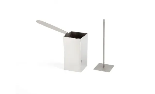 Showbar anello per impiattare quadrato alto 4x4x8 cm acciaio