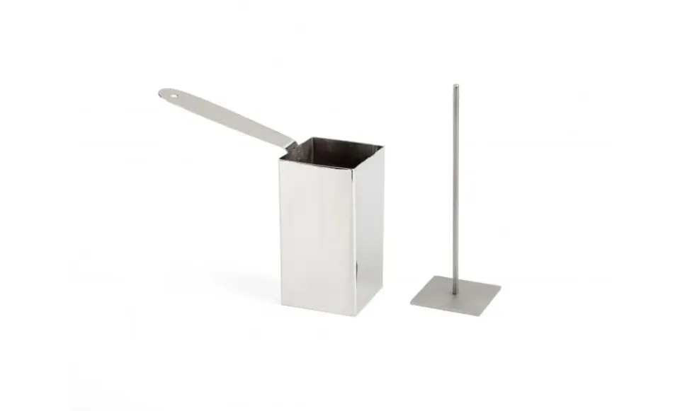 Showbar anello per impiattare quadrato alto 4x4x8 cm acciaio