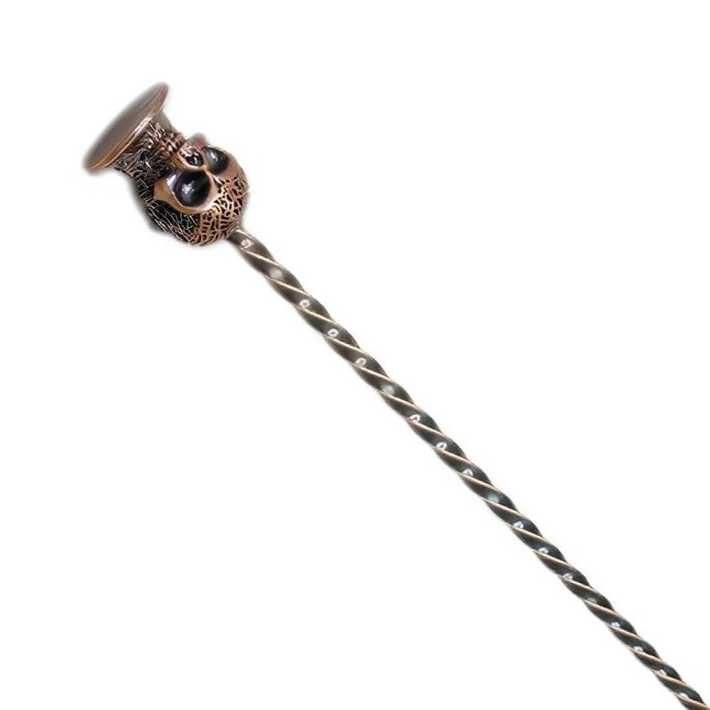 Cocktail Ceremony Skull bar spoon 32cm bronzo con pestello