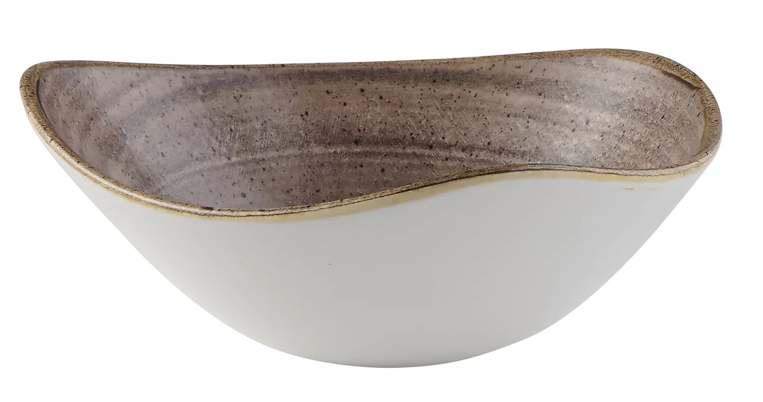 Showbar Stonecast Raw Brown piatto triangolare 18,5 cm 6 pezzi