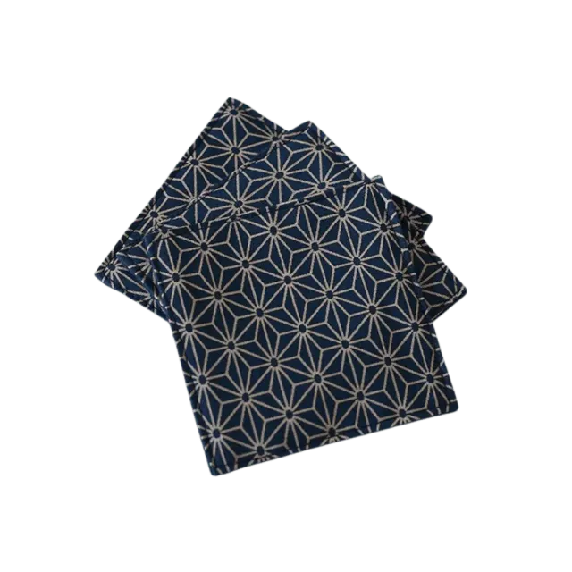 Cocktail Ceremony Fabric Coaster sottobicchiere stoffa blu 9x9cm