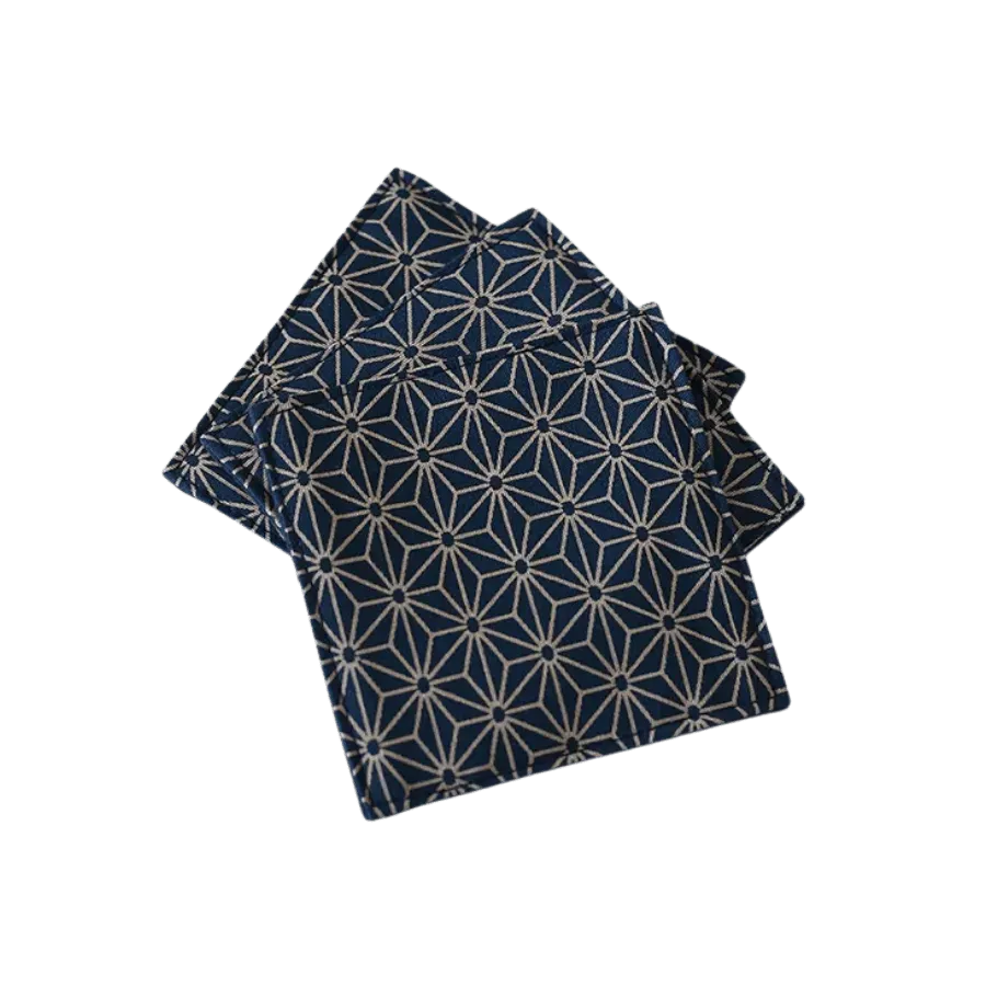 Cocktail Ceremony Fabric Coaster sottobicchiere stoffa blu 9x9cm