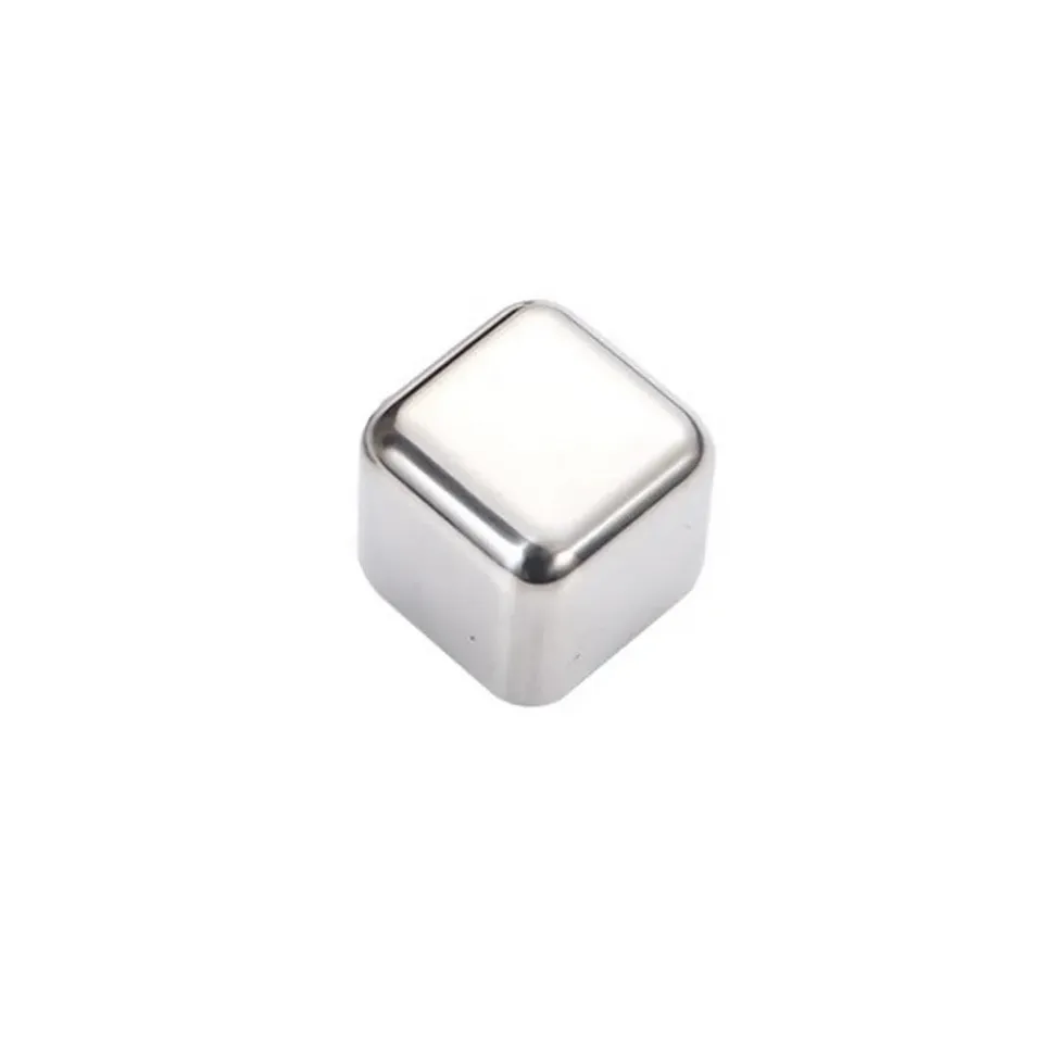 Cocktail Ceremony Metal Ice Cubes cubetti acciaio 4 pezzi riutilizzabili