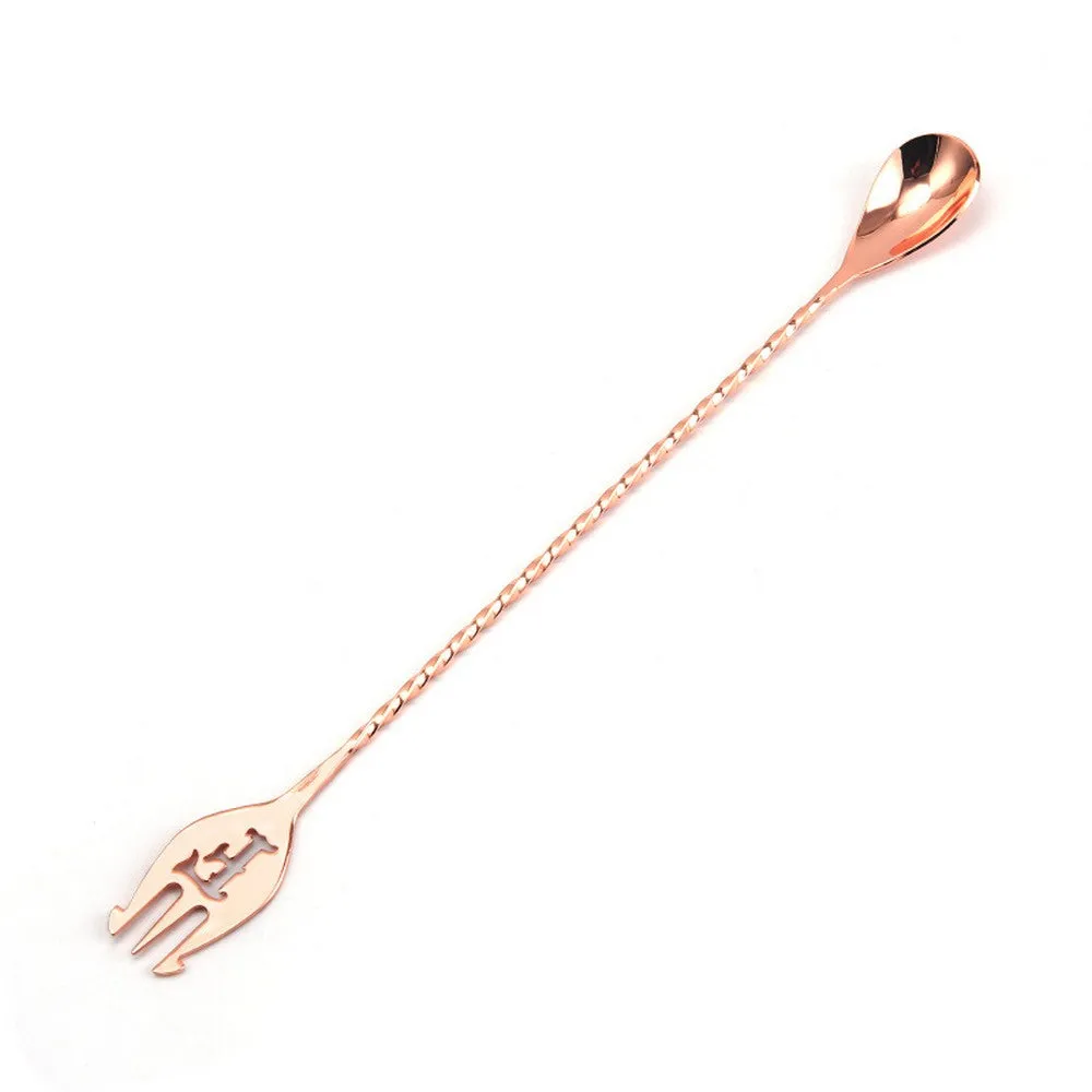 Cocktail Ceremony Fork bar spoon forchetta 30 cm nero