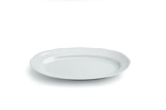 Tognana Vecchio Wienna Piatto Ovale 35x23 Bianco 6 Pezzi