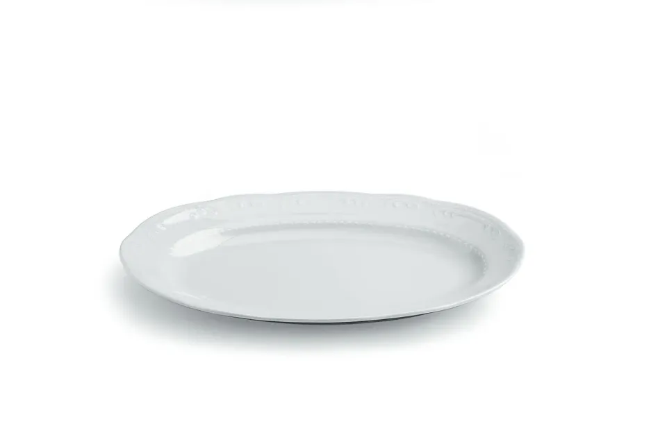 Tognana Vecchio Wienna Piatto Ovale 35x23 Bianco 6 Pezzi