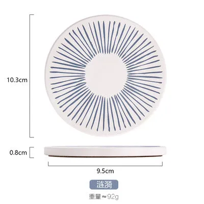 Cocktail Ceremony sottobicchieri ceramica tondi 6 pezzi