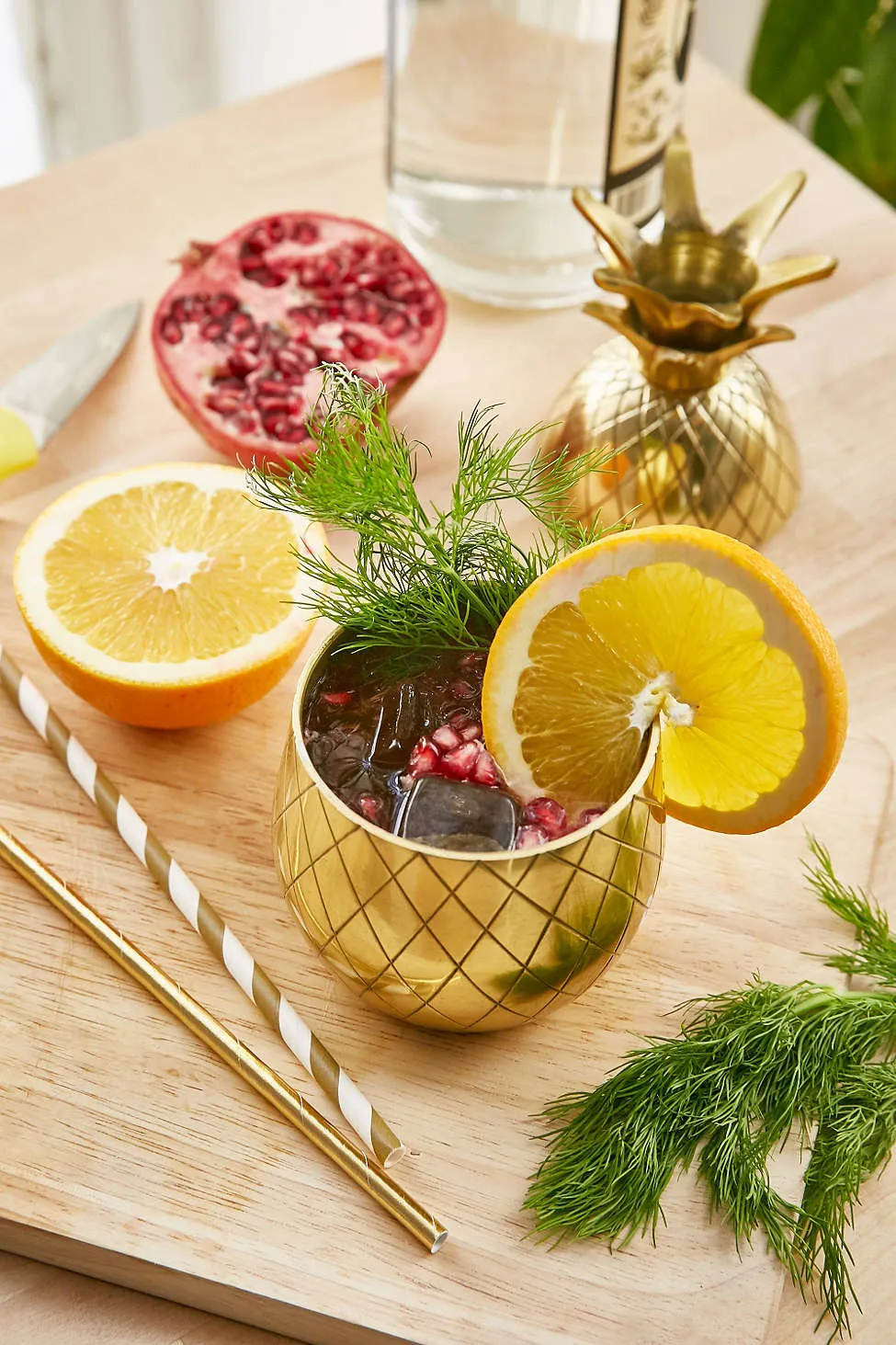 Pineapple Drinks Bicchiere Ananas Long Drink Tiki Oro