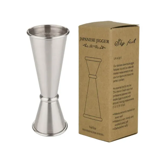 Sky Fish Vking jigger misurino cocktail acciaio doppia punta